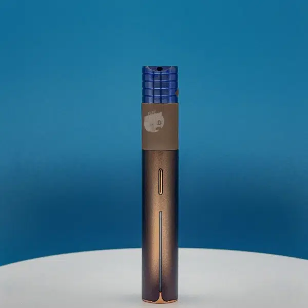 Wym Designs Titanium Piston Pivot Mouthpiece Blue Attached
