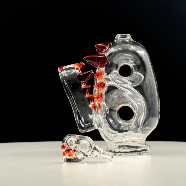 Enuff Glass Dino Peak Attachment Clear Pomegranate Teeth
