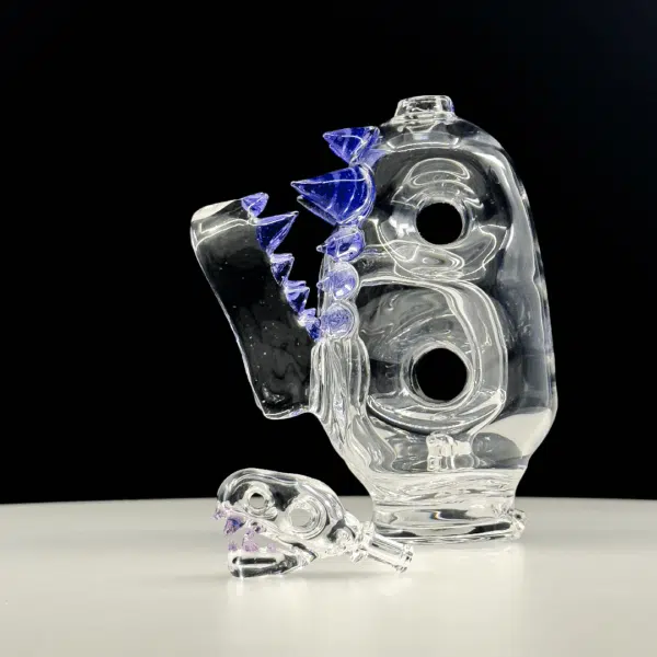 Enuff Glass Dino Peak Attachment Clear Purple Teeth