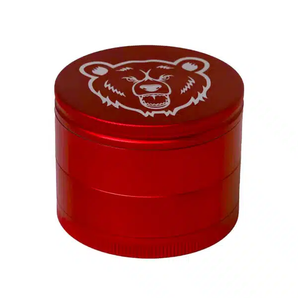 Bear Quartz 60mm 4-Piece Aluminum Grinder - Red