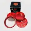Bear Quartz 60mm 4-Piece Aluminum Grinder - Red - Open w/Box