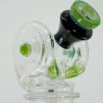 _Ery Glass Switch 2 Double Disc Torus Black over Emerald Macro 3
