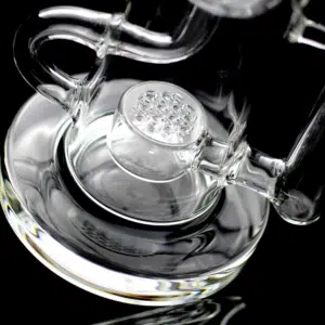 Greek Glass Klein Dab Rig Honeycomb Single Seed Perc