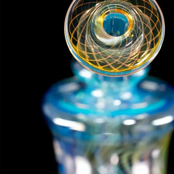 Gatez Glass Rewig Bloopcycler Dab Rig Marina Mouthpiece Macro